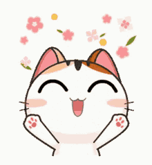 Cute Cat GIF - Cute Cat Flowers GIFs