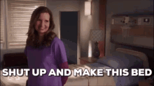Shut Up And Make This Bed Playing House GIF - Shut Up And Make This Bed Playing House Maggie GIFs
