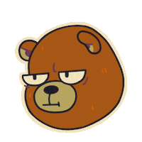 Irritated Bear Sticker - Irritated Bear Stickers