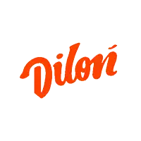 a red logo for dilori is on a white background