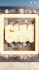 a picture of the word chm in a frame