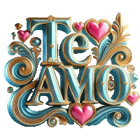 the word te amo is surrounded by pink hearts on a white background