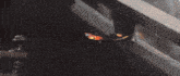 a close up of a person 's face with a butterfly flying in front of it