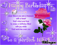 Happy Birthday Perfect Niece GIF - Happy Birthday Perfect Niece Rose GIFs