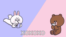 Brown Bear Cony And Brown GIF - Brown Bear Cony And Brown Hearts GIFs
