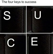 the four keys to success are su c e and u