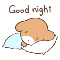 Puppy Brown Sticker - Puppy Brown Good Night Stickers