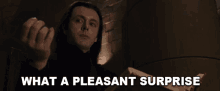 What A Pleasant Surprise Aro GIF - What A Pleasant Surprise Aro Michael Sheen GIFs