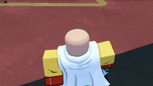 a cartoon character with a bald head is standing on a red carpet