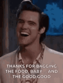 Thumbs Up Jim Carrey GIF - Thumbs Up Jim Carrey Thanks For Bagging The Food GIFs