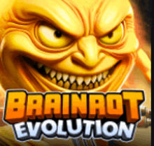 a picture of a cartoon character with the words brainrot evolution above it