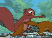 squirrel love hug chip n dale