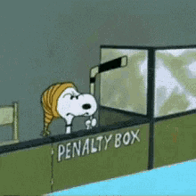 Hockey Snoopy GIF - Hockey Snoopy Penalty Box GIFs