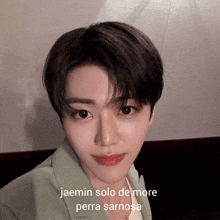 a picture of a young man with the caption jaemin solo de more