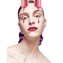 model diva fashion lipstick make up