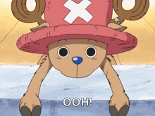 tony tony chopper from one piece says ooh in a cartoon