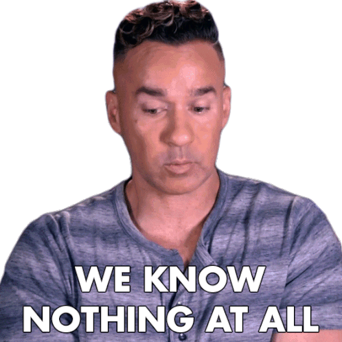 We Know Nothing At All The Situation Sticker - We Know Nothing At All The Situation Mike Sorrentino Stickers