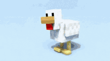 chicken walking pixel minecraft