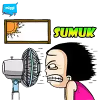 a cartoon of a girl with the word sumuk on the bottom right