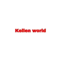 a white background with the words kellen world in red letters