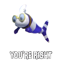 Youre Right Dr Paula The Pilot Fish Sticker - Youre Right Dr Paula The Pilot Fish Blippi Wonders Educational Cartoons For Kids Stickers