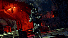 a video game character is holding a sword and surrounded by blue lights