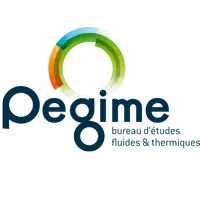 a logo for pegime bureau d ' etudes fluides & thermiques