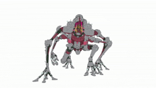a cartoon drawing of a robot with a purple head