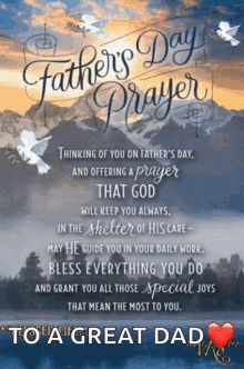 happy fathers day prayer doves