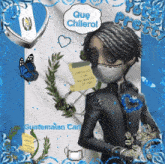 a cartoon character wearing a mask with a speech bubble saying que chilero