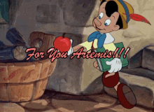 Pinokkio Pinocchio Apple Artemis Happy Joy Yves GIF - Pinokkio Pinocchio Apple Artemis Happy Joy Yves GIFs