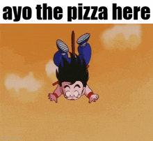 Ayo The Pizza Here Kid Goku GIF - Ayo The Pizza Here Kid Goku Falling GIFs