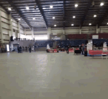 an empty stadium with a sign that says ' stadium ' on the top