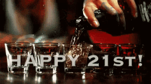 Happy 21st Birthday GIF - Shots Drinks Gettingdrunk GIFs
