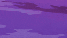 a purple background with a blue ribbon and purple flowers