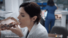 eating pizza dr lauren bloom janet montgomery new amsterdam takes a bite