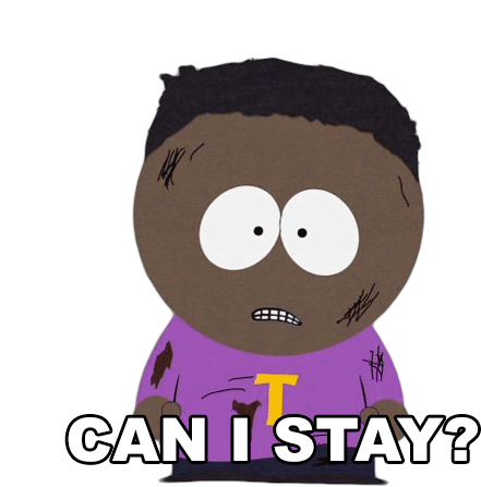 Can I Stay Tolkien Black Sticker - Can I Stay Tolkien Black South Park Stickers