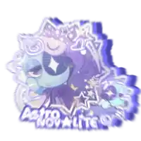 a blurry picture of a cartoon character with the word astrolite on the bottom