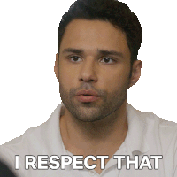 a man with a beard says " i respect that "