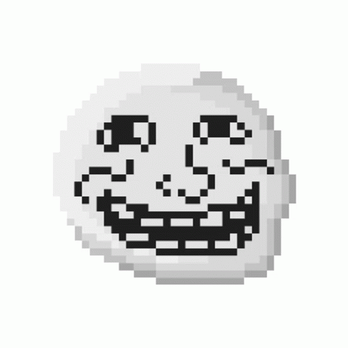 Troll Face Blue Emoji