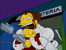 The Simpsons Treehouse Of Horror GIF - The Simpsons Treehouse Of Horror Lunch Lady Dorris GIFs