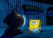 Watching Spongebob GIF