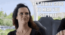 Erin Cahill Church People GIF - Erin Cahill Church People Good To Hear You Say That GIFs