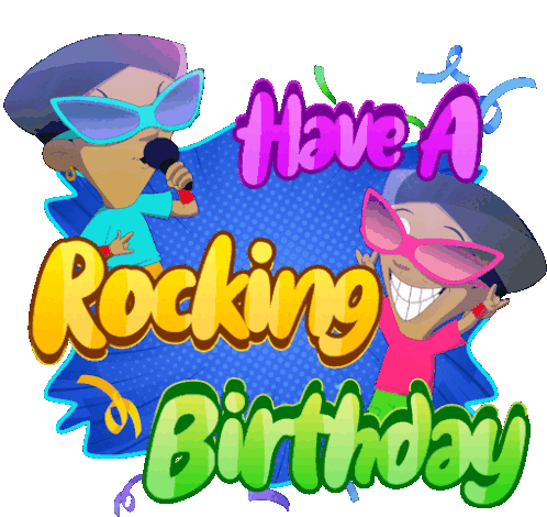 Have A Rocking Birthday Dholu Sticker - Have A Rocking Birthday Dholu Bholu Stickers