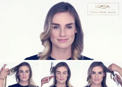 L'Oreal Paris Hairstyle 3 GIF - Loreal Paris Goldenglobes - Discover &  Share GIFs