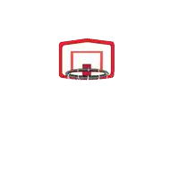 a cartoon of a basketball going through a hoop with a green star on it