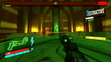 a screenshot of a video game with the word destructive on the screen