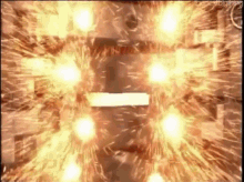 a person is standing in a room with a lot of lights on .