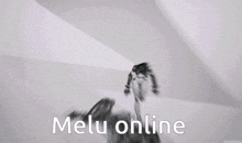 a picture of a video game character with the words melu online below it