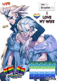 a picture of a man and woman with the words i love my wife on it